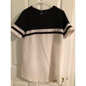Black & White T-shirt Dress